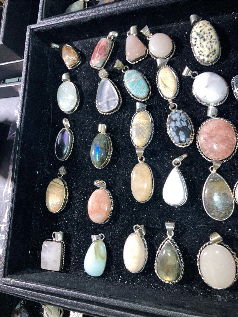Randomly picked Gemstone Pendant stamped 925 or (pick one) - Picture 5 of 7
